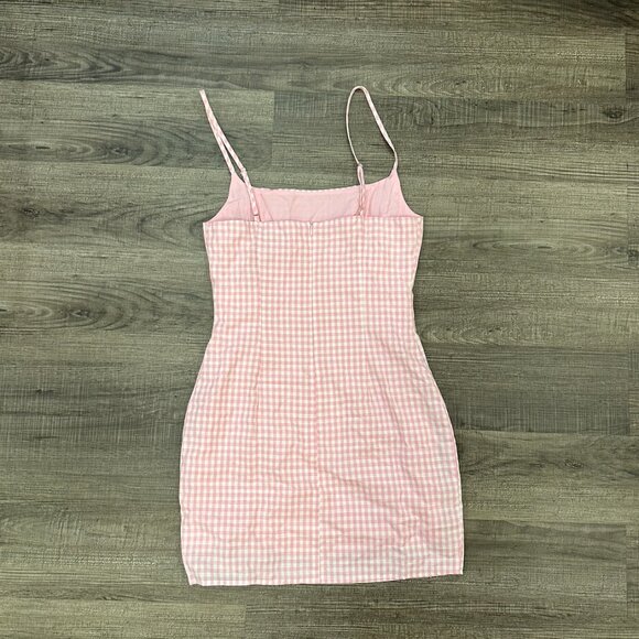Pink Gingham Mini Dress - Picture 5 of 5